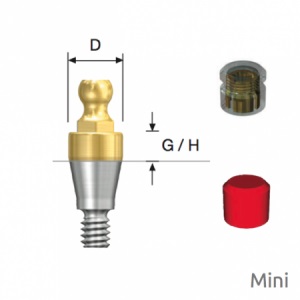 Шариковый абатмент Stud мини d-3.5 h-3.0 мм. Osstem