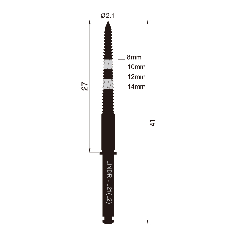 Фреза хирургическая Lindemann LINDR-S26, d=2,6мм, L=18мм