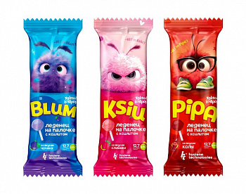 Леденец с ксилитом MIX Xylitol Lollipop клубника-кола-черника hygiene technologies - 1 шт.